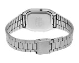 Casio Vintage Unisex Watch Analog-Digital White Dial With Silver Stainless Steel Band, AQ-230A-7DMQD