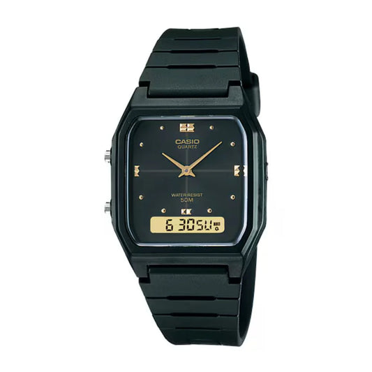 Casio, Men's Watch Analog-Digital, Black Dial Black Resin Band, AW-48HE-1AVDF product image