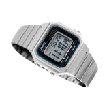 Casio Men's Watch Vintage Collection Digital, Black Dial Grey Stainless Steel Strap, B650WD-1ADF