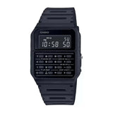 Casio Unisex Calculator Digital Watch, Black Dial Black Resin Strap, CA-53WF-1BDF