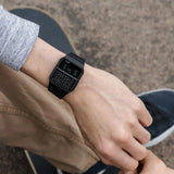 Casio Unisex Calculator Digital Watch, Black Dial Black Resin Strap, CA-53WF-1BDF