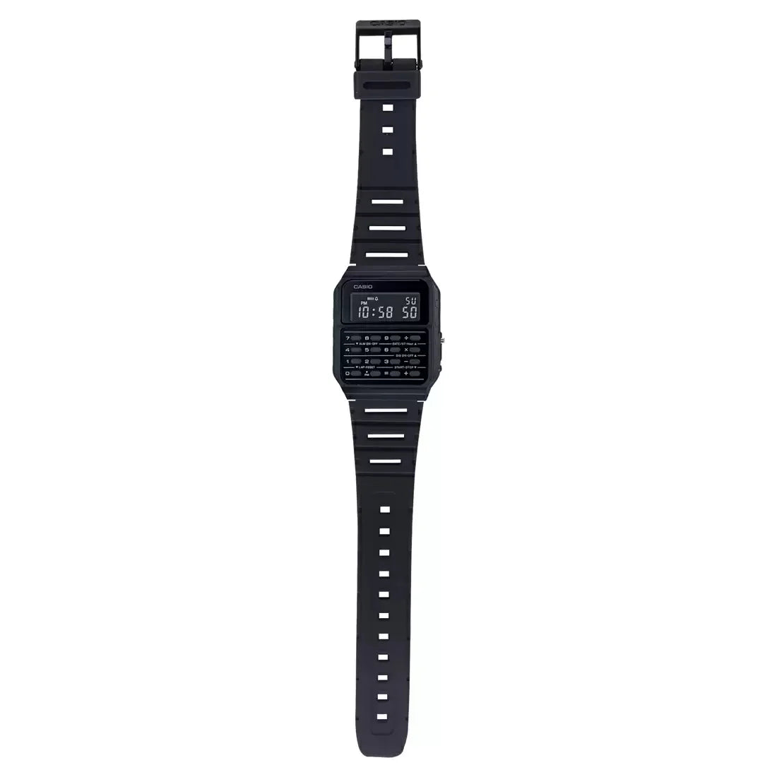 Casio Unisex Calculator Digital Watch, Black Dial Black Resin Strap, CA-53WF-1BDF
