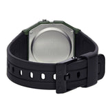Casio Men's Watch Vintage Collection Digital, Green Dial Black Resin Strap, F-91WM-3ADF