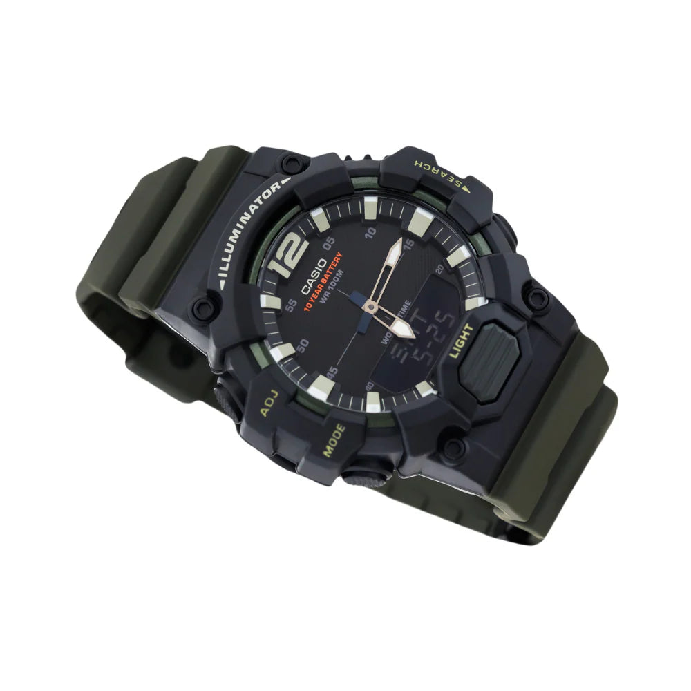 Casio, Men's Watch Analog-Digital Combo, Black Dial Black Resin Band, HDC-700-1AVDF product image