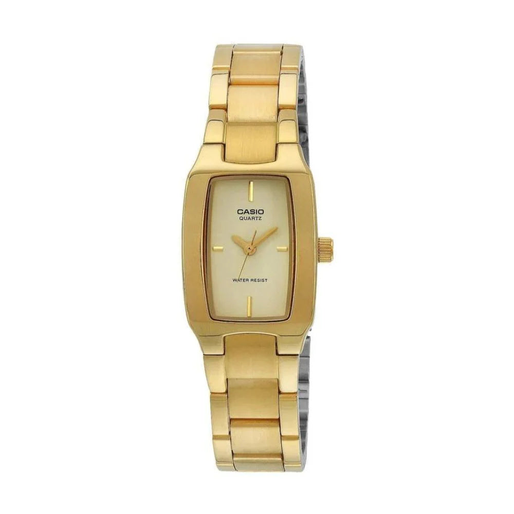 Casio Women's Watch Analog, Gold Dial Gold Stainless Steel Strap, LTP-1165N-9CRDF product image