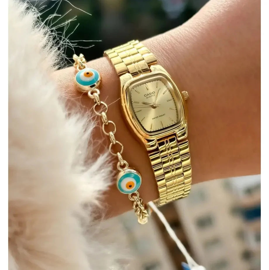 Casio Women's Watch Analog, Gold Dial Gold Stainless Steel Strap, LTP-1169N-9ARDF