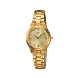 Casio Women's Watch Analog, Gold Dial Gold Stainless Steel Strap, LTP-1275G-9ADF