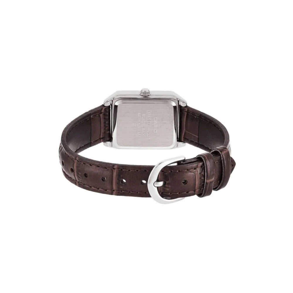 Casio Women's Watch Analog, Silver Dial Brown Leather Strap, LTP-V007L-9BUDF product image