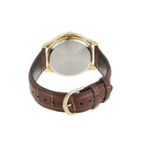 Casio Men's Watch Analog, White Dial Brown Leather Strap, MTP-V004GL-7AUD