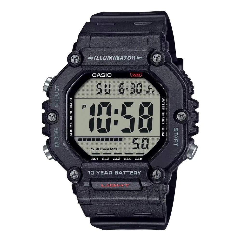 Casio Men's Watch Digital Dial with Black Resin Band, AE-1600H-1AVDF