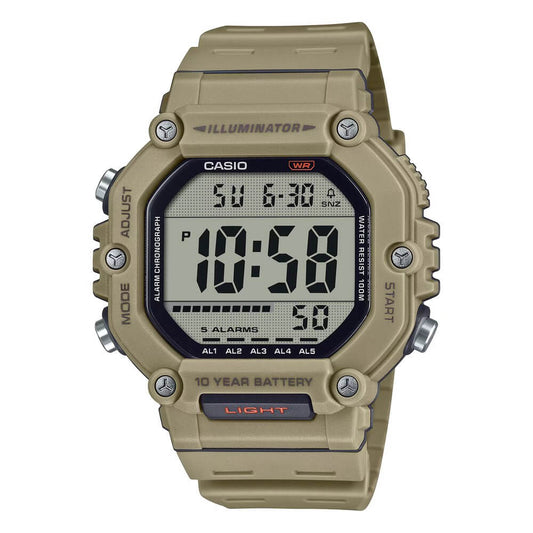 Casio Men's Watch Digital Dial with Brown Resin Band, AE-1600H-5AVDF