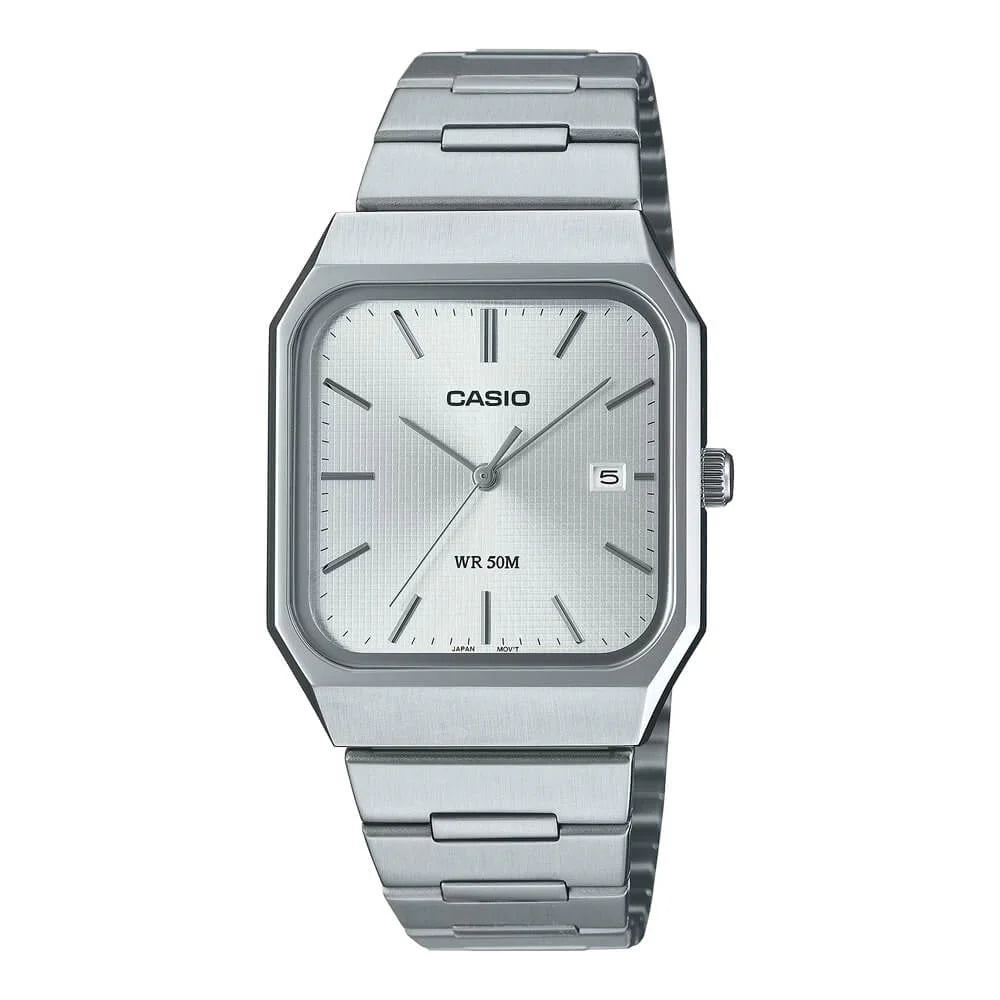 Casio Men's Watch Analog Silver Dial with Stainless Steel Band,MTP-B185D-7AVDF product image