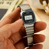 Casio Women's Watch Digital, Black Dial Silver Stainless Steel Strap, LA670WA-1DF product image