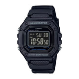 Casio Men's Watch Digital, Black Dial Black Resin Strap, W-218H-1BVDF product image