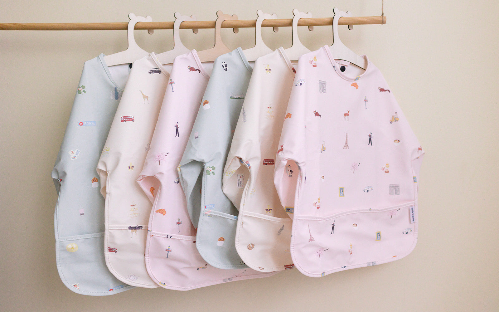 Milk It Baby Water Proof Sleeved Bib, Paris City, MI-SBLN007S
