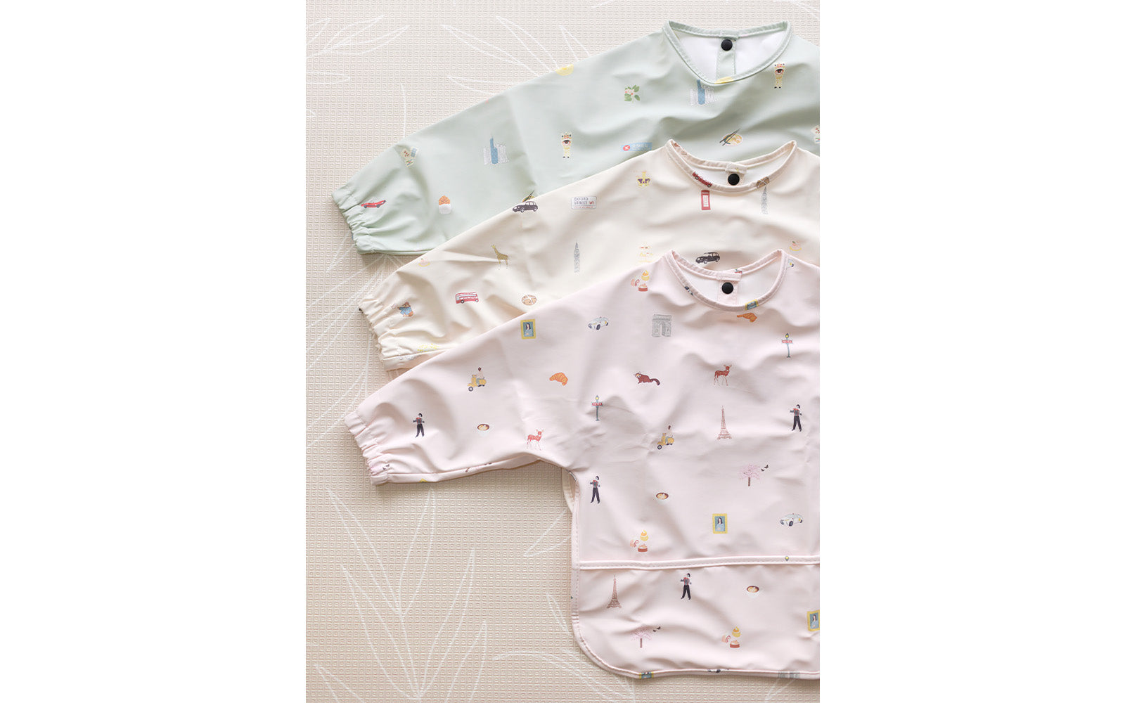 Milk It Baby Water Proof Sleeved Bib, Paris City, MI-SBLN007S