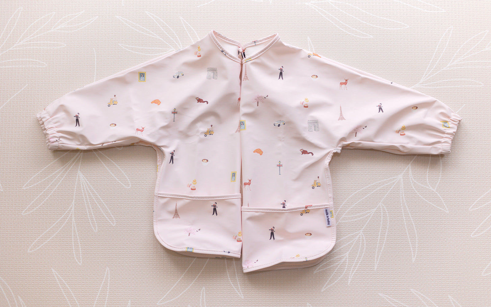 Milk It Baby Water Proof Sleeved Bib, Paris City, MI-SBLN007S