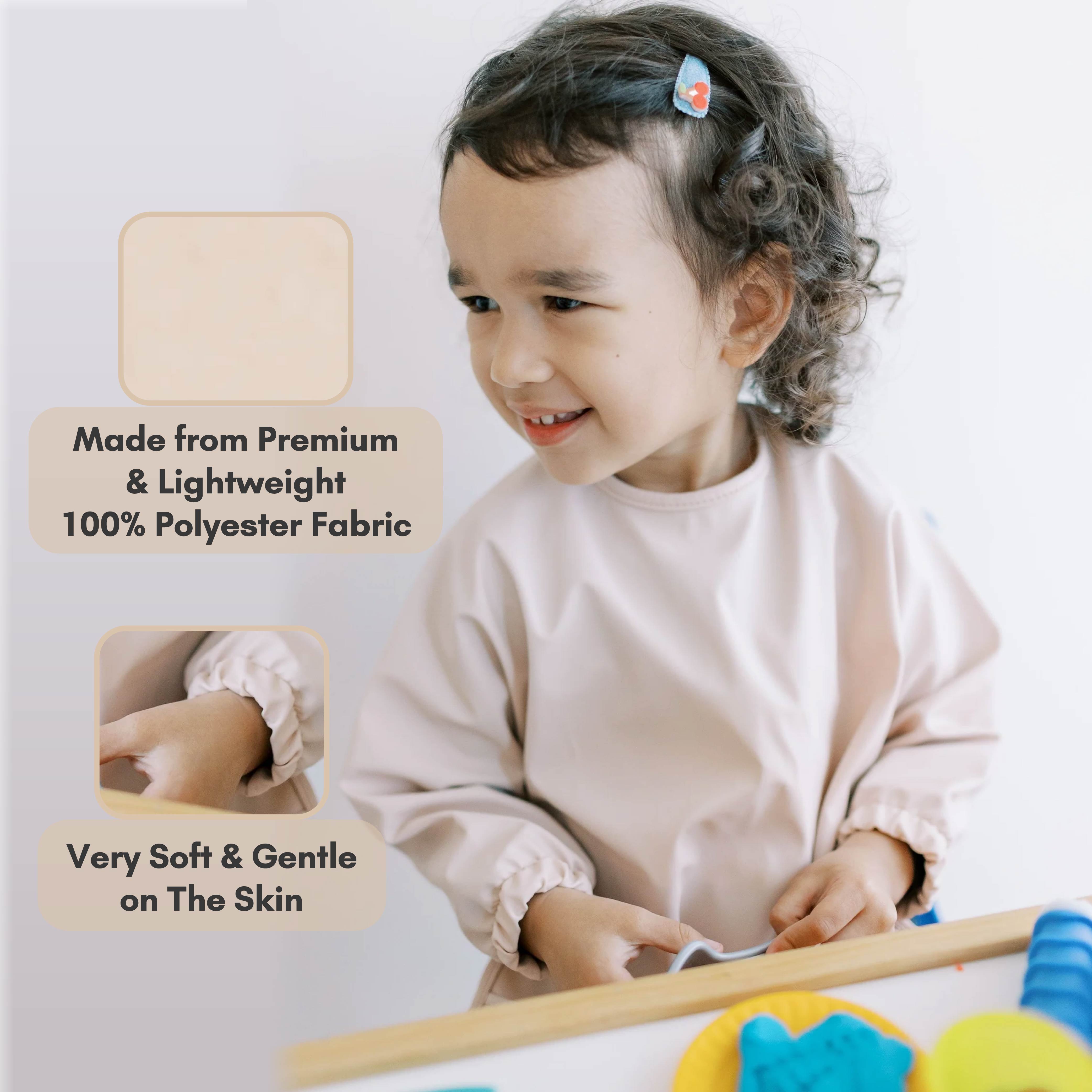 Milk It Baby Water Proof Sleeved Bib, Coral Pink, MI-SBCP001