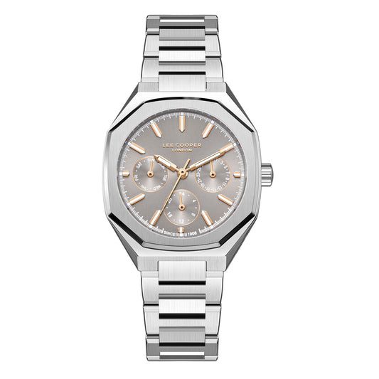 Lee Cooper, Men's, Analog Watch, Silver Dial, with Stainless Steel Band, LE-LC08046.360