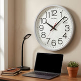 Rhythm Basic Wall Clock | 3D Numerals, Silent Silky Move | White, CMG495NR03