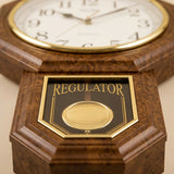Rhythm Value Added Musical Wall Clock | Westminster Chime & Striking, Pendulum | Marble Grain, CMJ443NR06