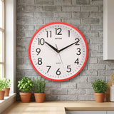 Rhythm Basic Wall Clock | 3D Numerals | Red, CMG716NR01