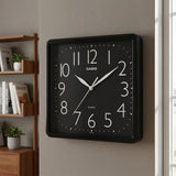 Casio Analog Wall Clock | Smooth Sweep, Square Case | Black, IQ-06-1DF