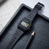 Casio Men's Watch Vintage Collection Digital, Black Dial Black Resin Strap, F-94WA-8DG