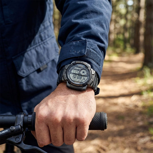 Casio Men's Watch Sport Collection Digital, Black Dial Black Silicone Strap, AE-1000W-1AVDF