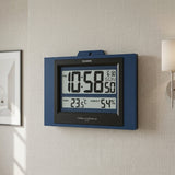 Casio Digital Wall & Desktop Clock | Thermometer & Hygrometer | Matte Blue, ID-16S-2DF