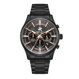 Beverly Hills Polo Club Men's Watch Analog Black Dial with Black Stainless Steel Band,  BP3779X.060