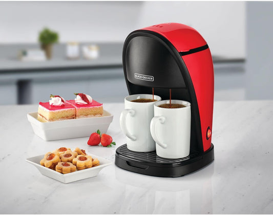 Black+Decker, 2 Cup Drip Coffee Maker, Compact, Quick Brew, Easy Clean DCM48 Coffee Maker BL-DCM48