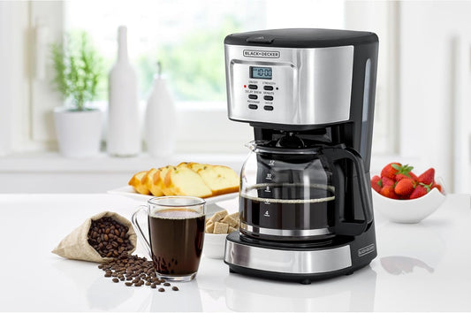 Black+Decker, Programmable Coffee Maker, 12 cups, Auto Brew, Keep Warm, Digital Display DCM85 Coffee Maker BL-DCM85