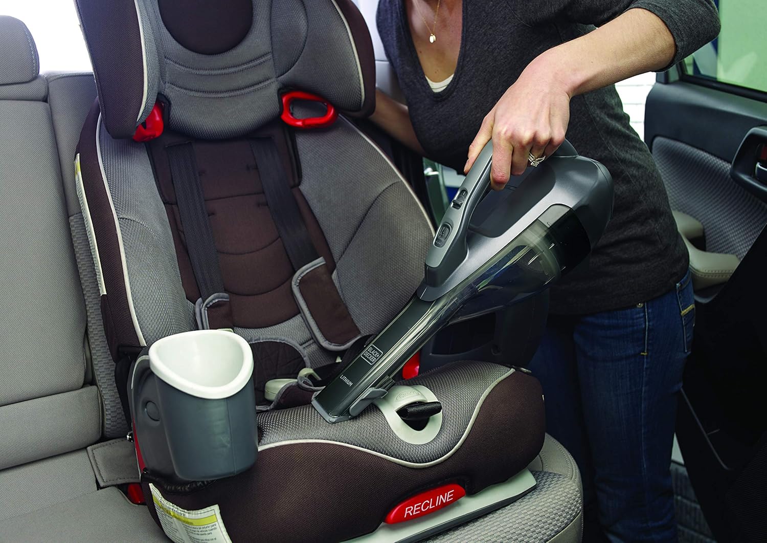 Black+Decker, 21.6 Wh Lithium-Ion Cordless Dustbuster Grey Vacuum Cleaner, DVA320J