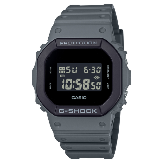 G-Shock men analog watch, digital dial with green resin band, model GS-DW-5610UU-8DR, Bahrain