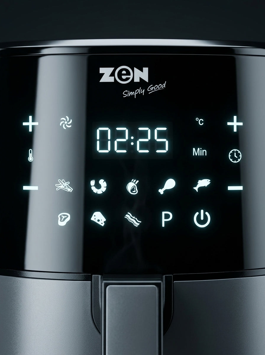 Zen Digital Air Fryer 8L 1800W  with 5 Accessories , ZAF850D