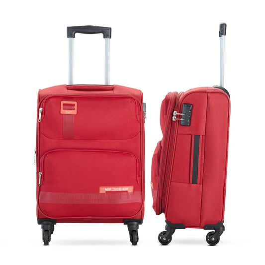 VIP Domina 79cm Soft Trolley Red + Free 52cm Duffle Bag, DOMINA79RD+DF