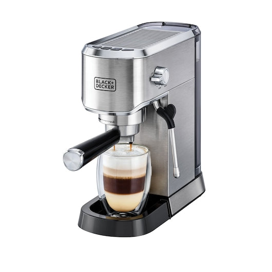 Black+Decker, Espresso Coffee Machine, 15Bar, 1450 Watts, ECM150