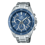 Edifice Men's Watch Analog Blue Dial with Silver Stainless Steel Band, EFR-552D-2AVUDF