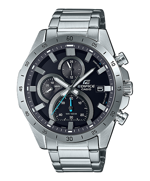 Edifice Men's Watch Analog Black Dial with Silver Stainless Steel Band, EFR-571D-1AVUDF