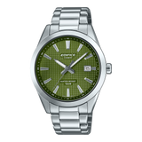 Edifice men's watch with green dial and stainless steel strap