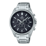Edifice Men's Watch Analog Black Dial with Silver Stainless Steel Band, EFV-650D-1AVUDF