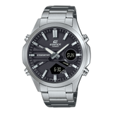 Edifice Men's Watch Analog Black Dial with Silver Stainless Steel Band, EFV-C120D-1ADF