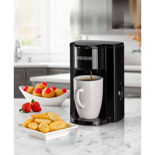 Black+Decker 330W 1 Cup Coffee Maker, DCM25N-B5 Coffee Maker BL-DCM25N-B5