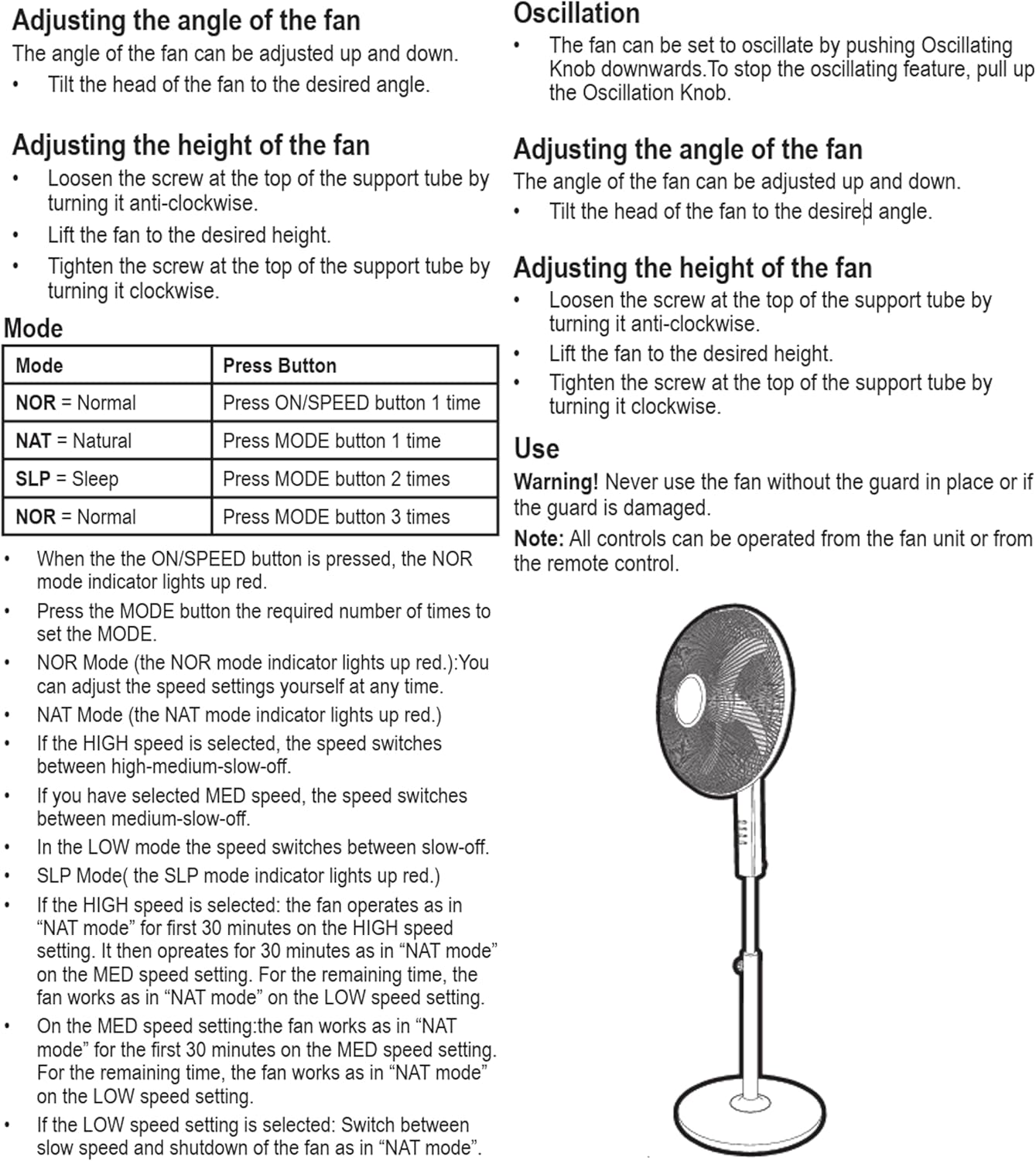 Black+Decker, 16 Inch Pedestal Stand Fan, Black, FS1620-B5