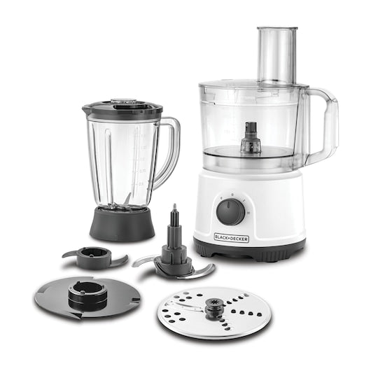 Black+Decker Multifunction Food Processor 800W -24 Functions & 5 Accessories, FX822 Food Processor BL-FX822