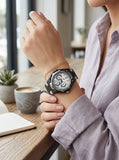 Fastrack 9335PP01 Watches Fastrack, Women's  Watch Analog, Silver Dial Black Resin Strap , 9335PP01