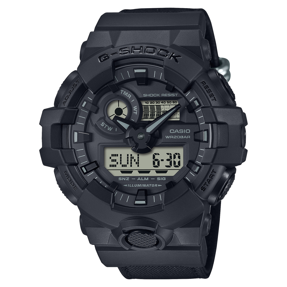 G-Shock Men's Watch Analog-Digital Dial with Black Resin Band, GA-700BCE-1ADR