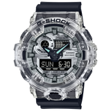 G-Shock Men's Watch Analog-Digital Transparent Dial with Black Resin Band, GA-700SKC-1ADR