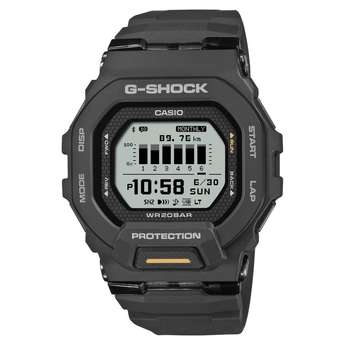G-Shock Men's Digital Watch with Black Resin Strap, GBD-200-1A1DR